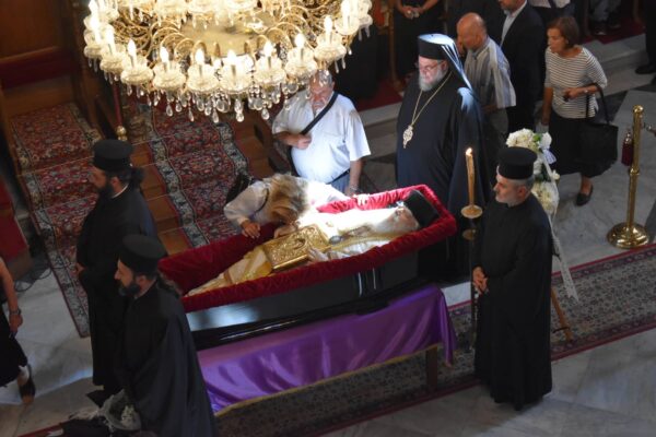 Funeral of reposed in the Lord Metropolitan of Limnos & Aghios Efstratios held on Wed.