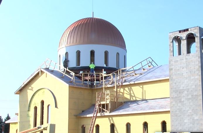 Ο επιβλητικός τρούλος στον Ναό του Αρχ. Γαβριήλ (βίντεο)