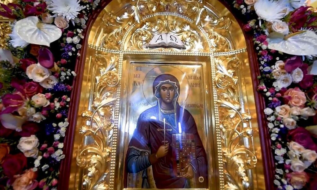 Εικόνα με απότμημα λειψάνων της Αγίας Μαρίας της Μαγδαληνής στην Ουκρανία