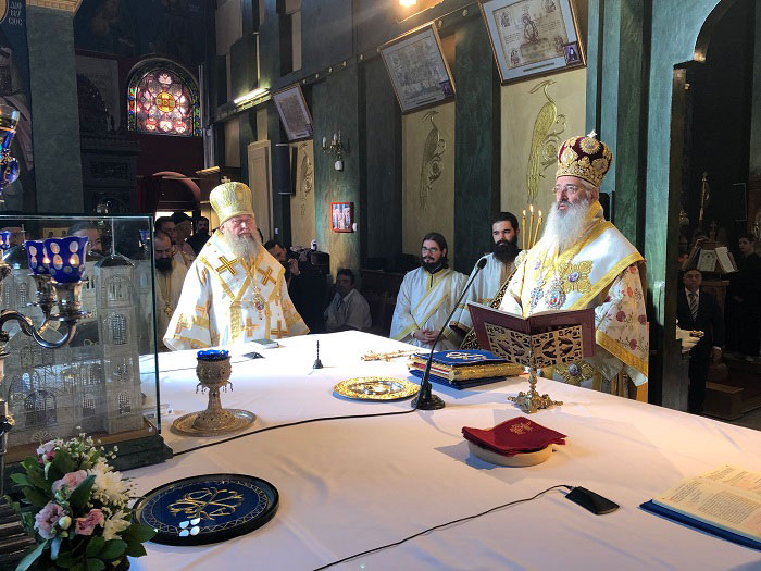 Митрополит Астанайский и Казахстанский Александр принял участие в праздновании дня ангела митрополита Александрупольского Анфима