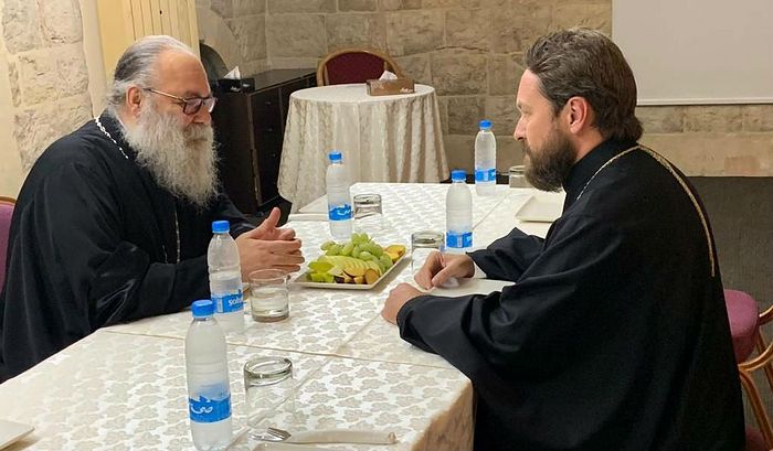 Συνάντηση του Πατριάρχη Αντιοχείας με τον Μητρ. Βολοκολάμσκ
