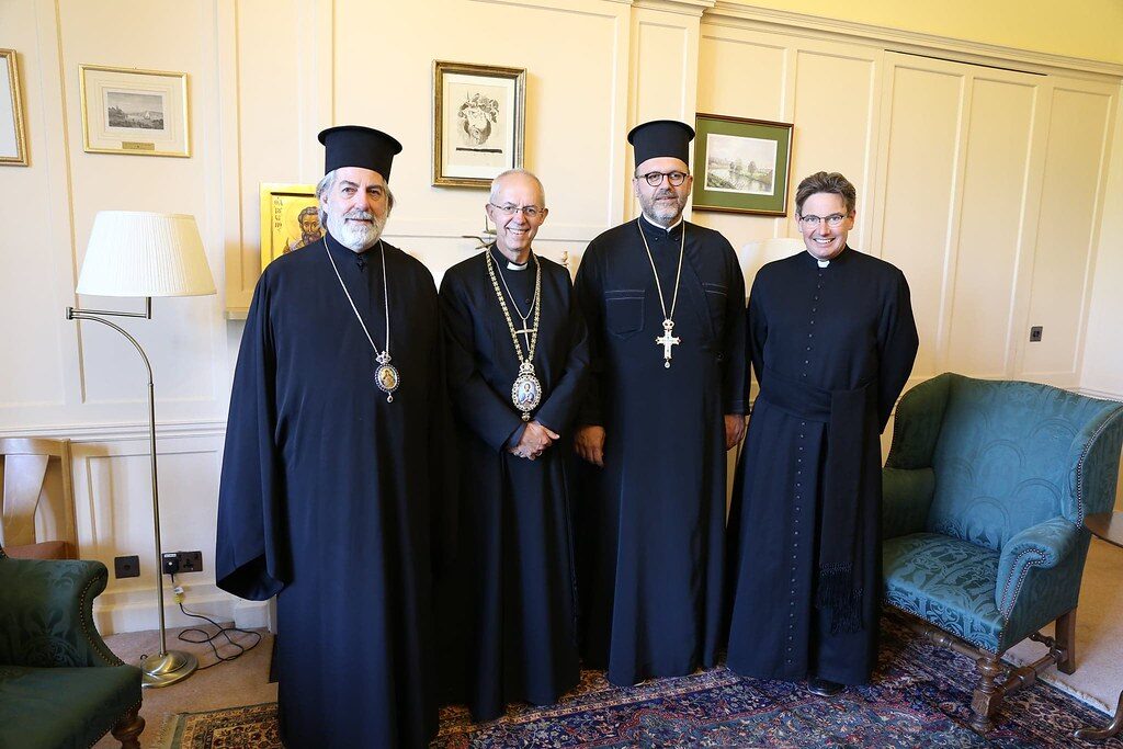 Archbishop Nikitas received in London by Archbishop of Canterbury Welby