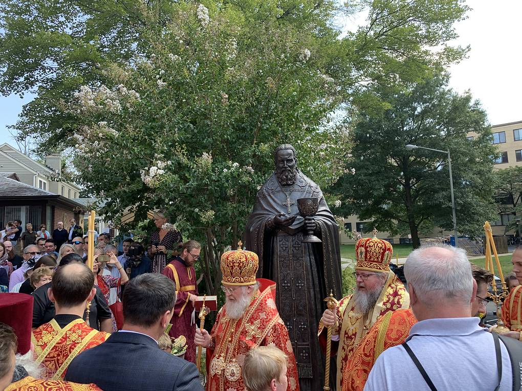 A monument to St. John of Kronstadt erected in the capital of the USA