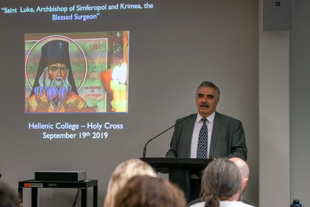 Hellenic College Holy Cross welcomed Dr. Fotios Tzermpos, Assistant Professor of Oral and Maxillofacial Surgery