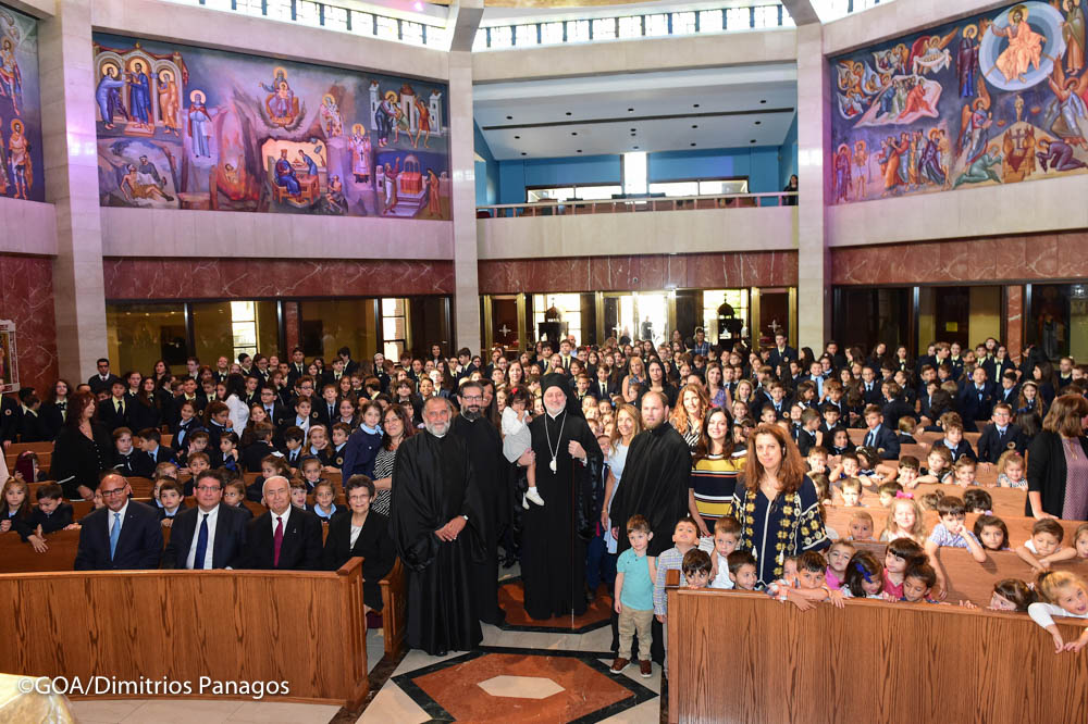 Ο Αρχιεπ. Αμερικής στον αγιασμό του Σχολείου του Αγ.Νικολάου