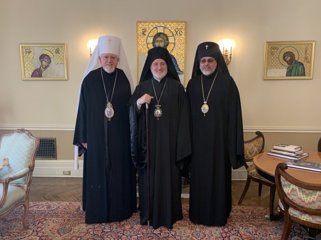 Hierarchs of the UOC of the USA Met with His Eminence Archbishop Elpidophoros of America