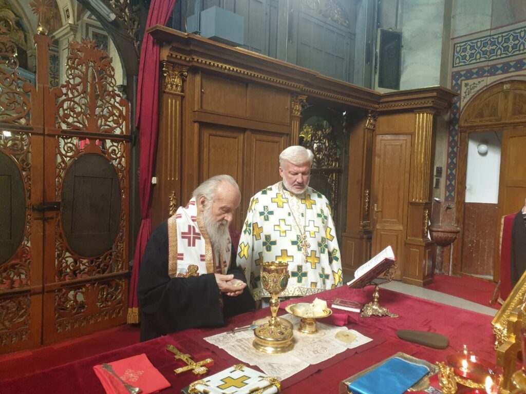 Ο Πατρ. Σερβίας στον καθεδρικό του Αρχαγγέλου Μιχαήλ