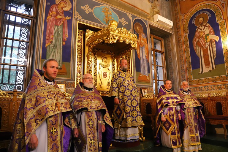 The Feast of the Exaltation of the Holy Cross celebrated in the Nativity of the Lord Cathedral in Chisinau