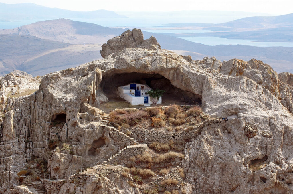 Feature today on roofless mountain cave Chapel of Panagia Kakaviotissa, on Limnos island