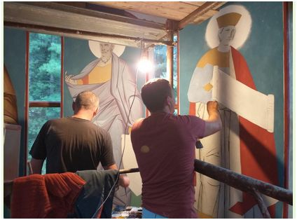 РАДОВИ НА ЖИВОПИСАЊУ МАНАСТИРА ВОЗУЋИЦА