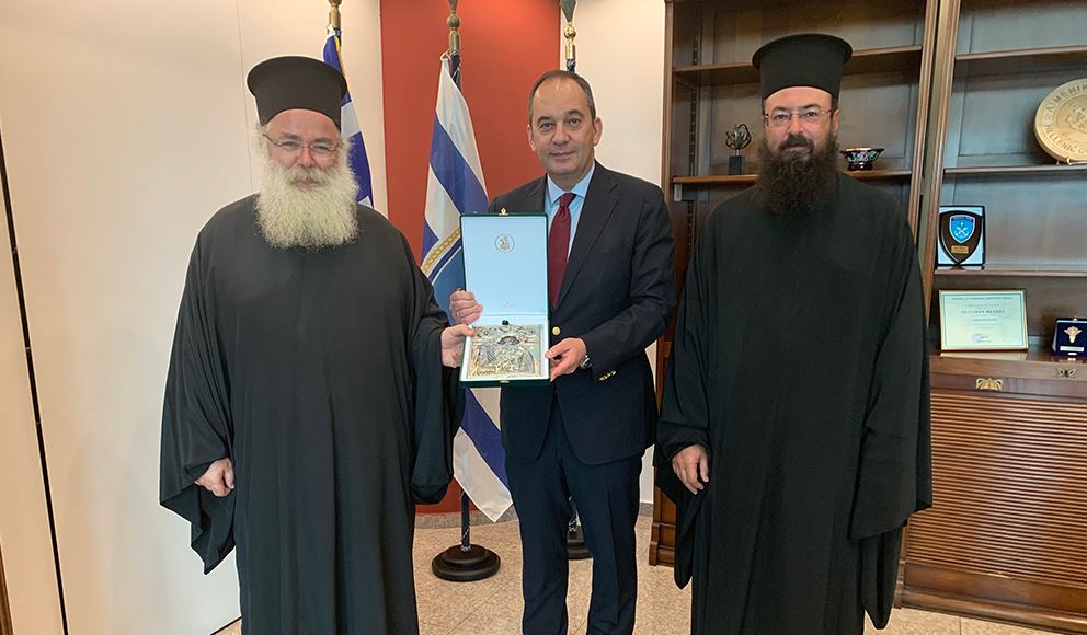Two Church of Crete hierarchs meet with new Greek shipping minister