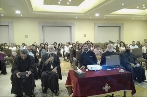 صلاة الغروب في بحمدون المحطة وحديث لراعي الأبرشية