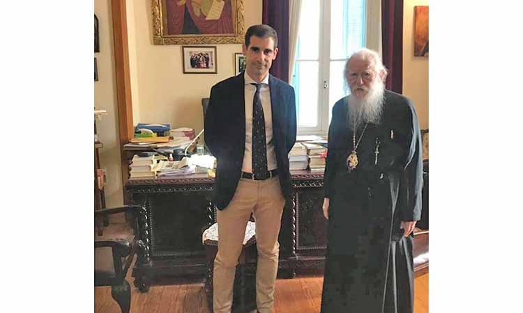 Ο νέος Αντιπεριφερειάρχης Ηλείας στον Σεβασμιώτατο κ. Γερμανό