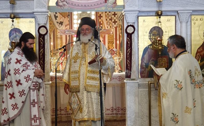 Ο Μητρ. Αρκαλοχωρίου στον Ι.Ν. Αγ. Νεκταρίου στο Χαρίσειο Γηροκομείο Θεσσαλονίκης