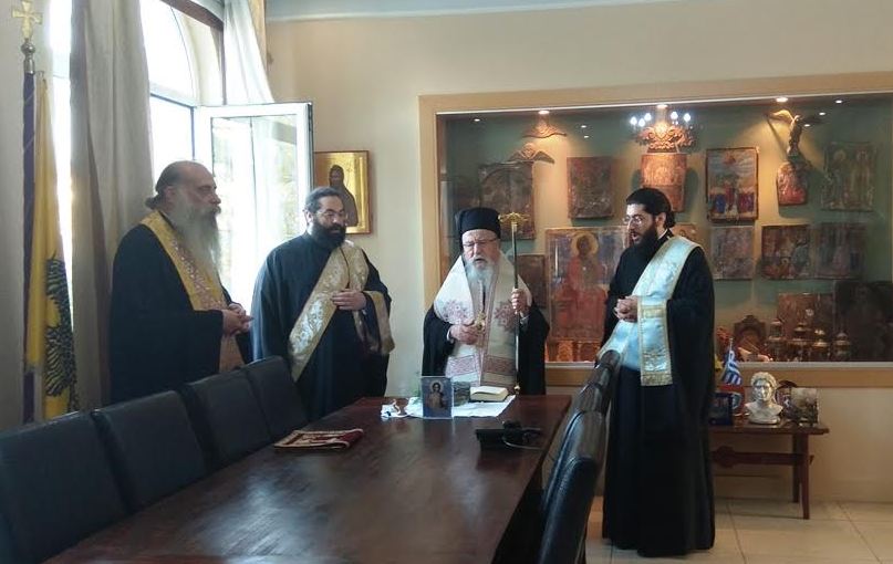 Αγιασμός στα Γραφεία της Ιεράς Μητροπόλεως Αιτωλίας