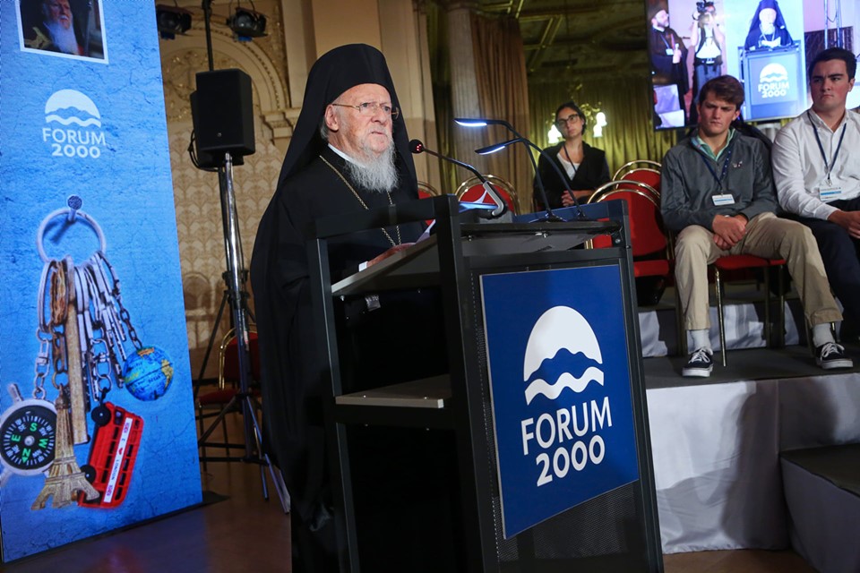 Ecumenical Patriarch Bartholomew addressed the annual conference of “Forum 2000” Foundation
