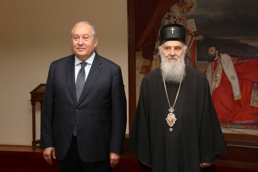 Συνάντηση Προέδρου Αρμενίας με Πατρ. Σερβίας
