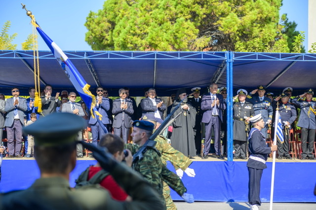 Ο Κυδωνίας Δαμασκηνός στην παρέλαση της 28ης Οκτωβρίου