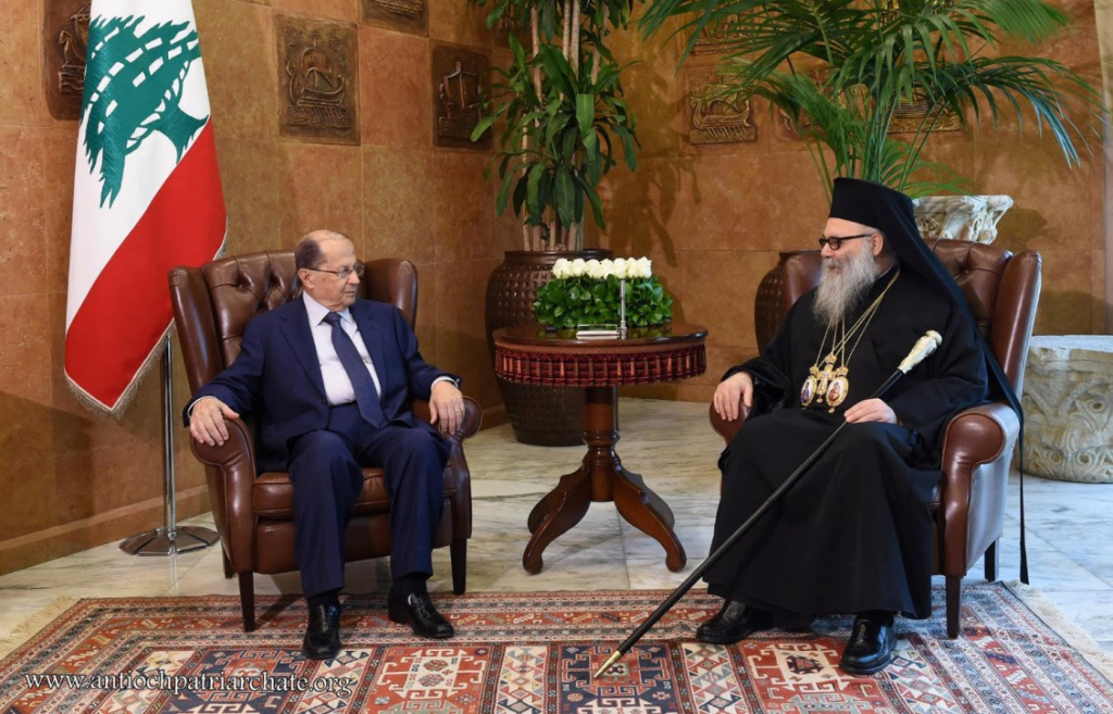 Με τον Πρόεδρο του Λιβάνου επικοινώνησε ο Πατρ. Αντιοχείας