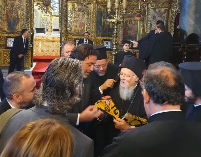 Ecumenical Patriarch receives AEK Athens’ water polo team