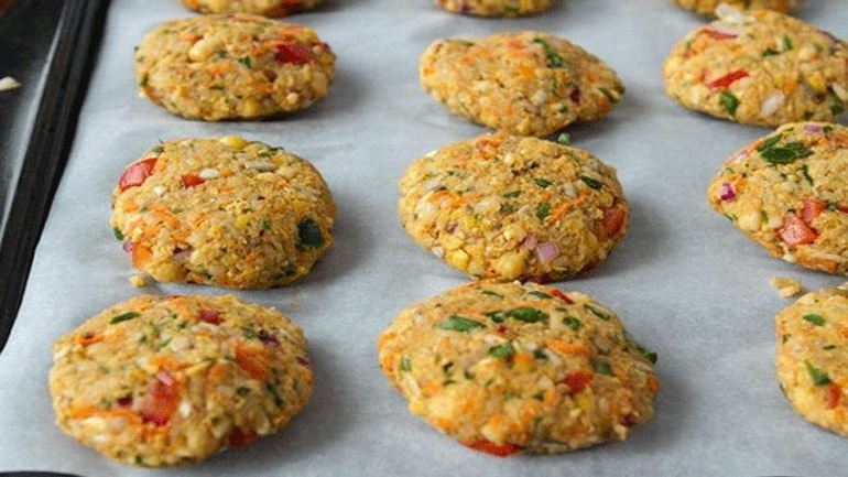 Μπιφτέκια λαχανικών χωρίς λάδι