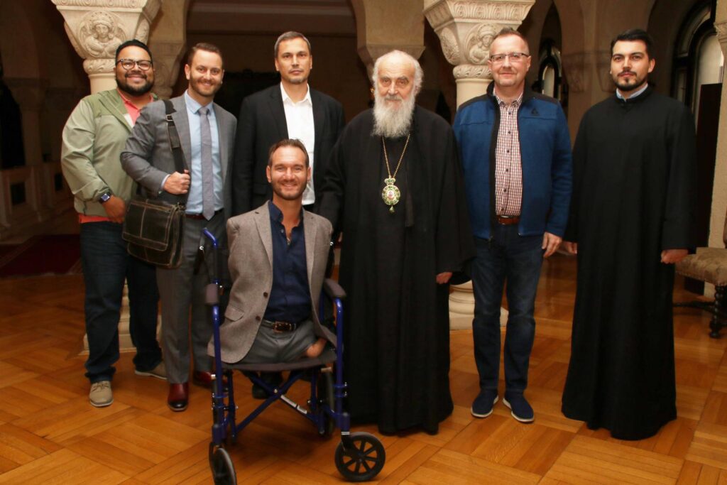 Speakerul creştin de renume internaţional Nick Vujicic s-a întâlnit cu Patriarhul Irineu