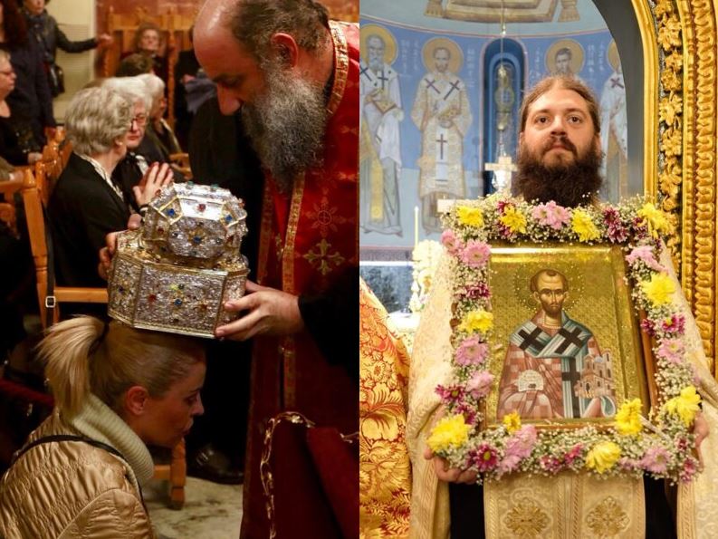 Ο Άγιος Ιωάννης ο Χρυσόστομος ευλογεί τη Θεσσαλονίκη