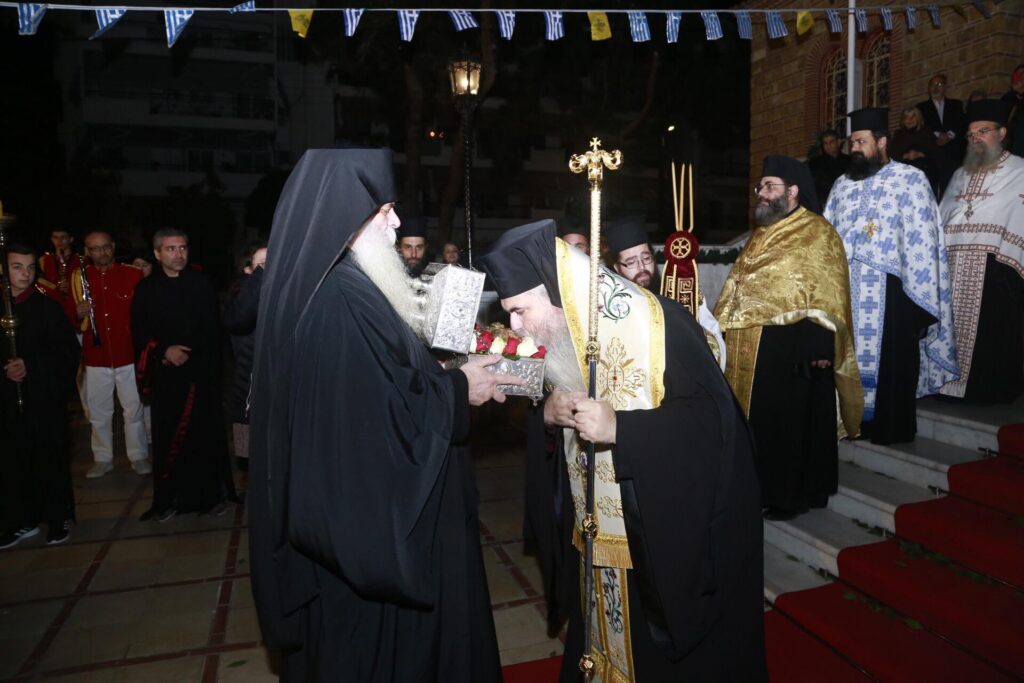 Η Καλαμαριά υποδέχτηκε την Τιμία Κάρα του Οσίου Δαυίδ του εν Ευβοία
