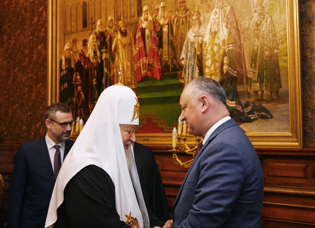 Russian Patriarch receives visiting Moldova president in Moscow