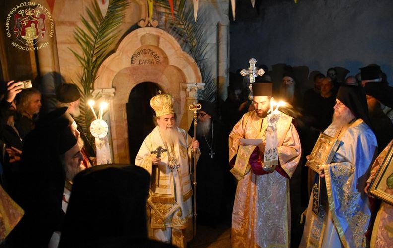 Ο Πατριάρχης Ιεροσολύμων στη Λαύρα του Αγίου Σάββα