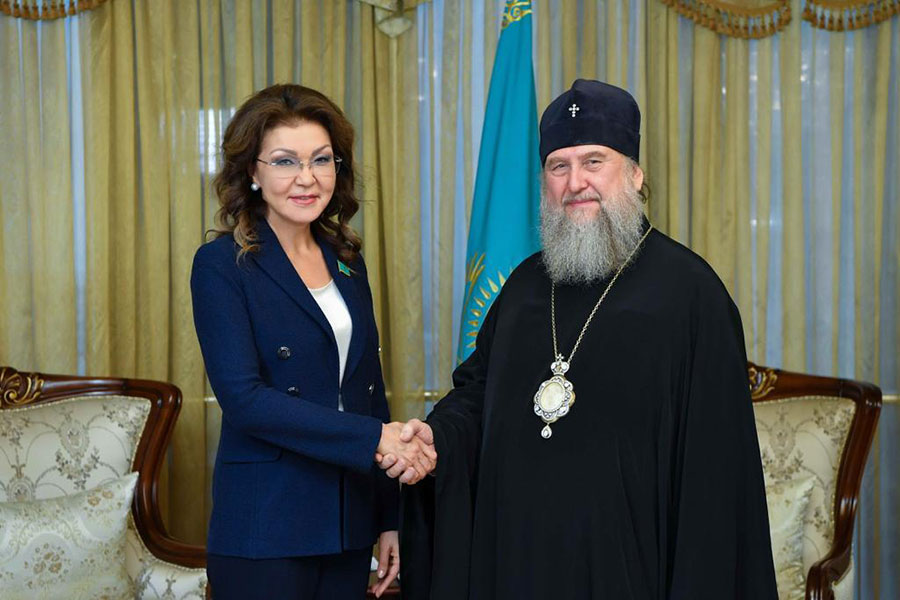 В Нур-Султане состоялась встреча митрополита Астанайского и Казахстанского Александра и Председателя Сената Парламента Республики Казахстан Д.Н. Назарбаевой