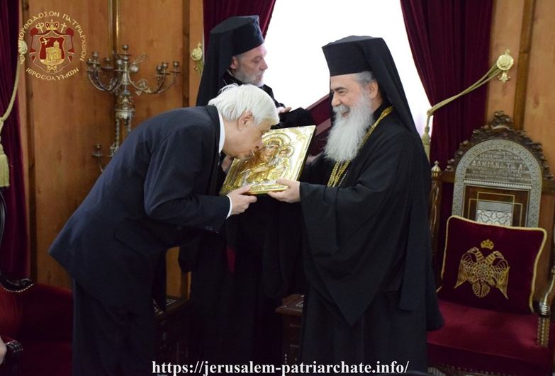 زيارة رئيس دولة اليونان للبطريركية الأورشليمية