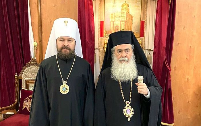 Patriarch of Jerusalem receives visiting chairman of Moscow Patriarchate’s Department for External Church Relations