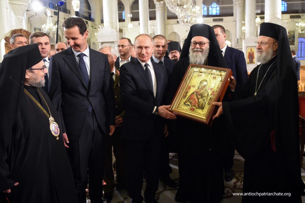 زيارة الرئيسين فلاديمير بوتين وبشار الأسد لبطريركيّة الروم الأرثوذكس.