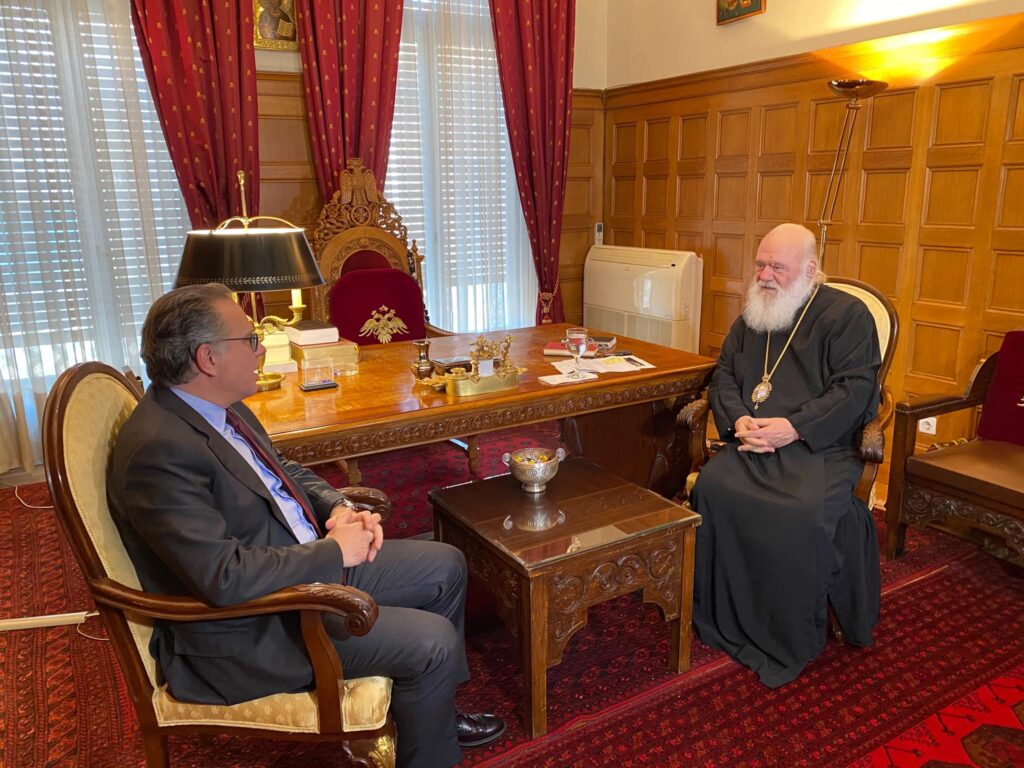 Archbishop of Athens & All Greece receives minister responsible for dealing with migrant/refugee crisis