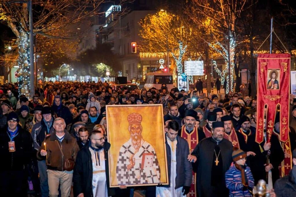 Река Подгоричана у молитвеном ходу