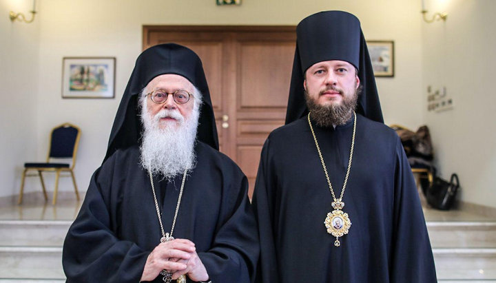 UOC Hierarch meets with the Primate of Albanian Orthodox Church