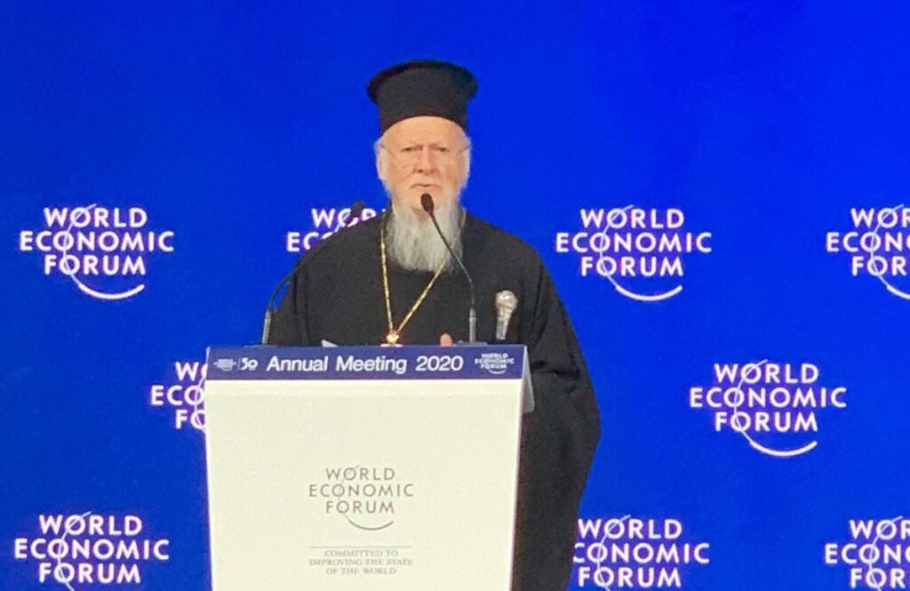 Ecumenical Patriarch from Davos details role of religious faith in creating sustainable world, social cohesion