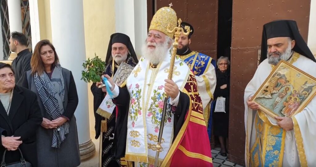 Ο Πατριάρχης Θεόδωρος στον Άγ. Νικόλαο Χαμζάουι (Μ. ΑΓΙΑΣΜΟΣ)