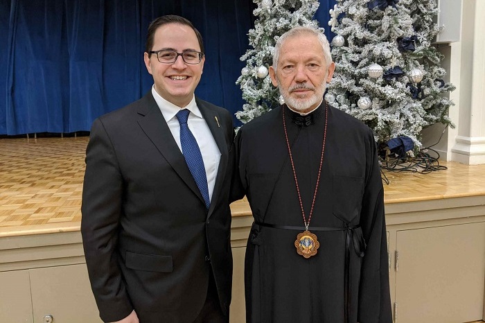 Archbishop Sotirios with Minister Demetrios Nicolaides in Calgary