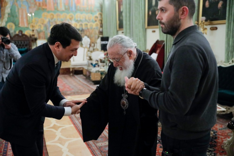 Ο Πρόεδρος του Κοινοβουλίου της Γεωργίας στον Πατριάρχη Ηλία