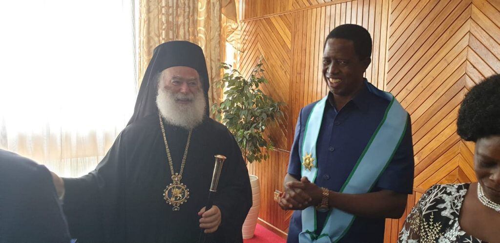 Ο Πατριάρχης Θεόδωρος στον Πρόεδρο της Ζάμπια