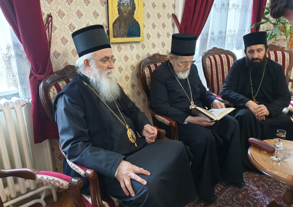 Епископ Милутин у посети Епископу Лаврентију