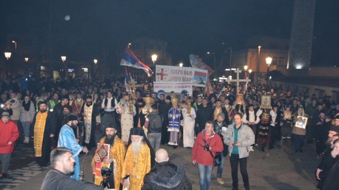 Величанствена пљеваљска литија предвођена Митрополитом Амфилохијем и Епископом Атанасијем