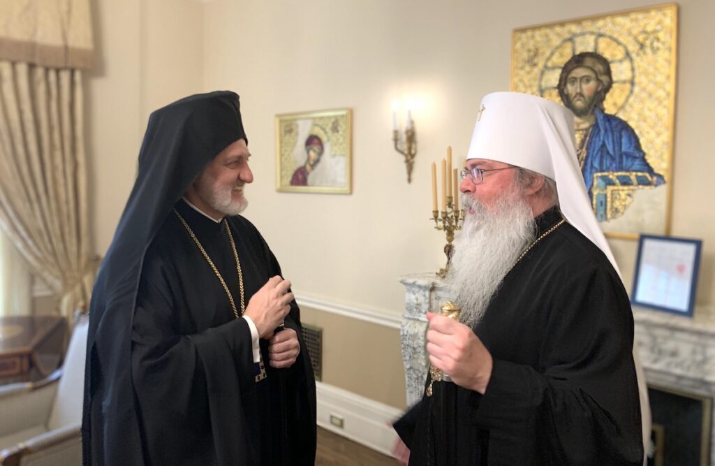 Archbishop of America Elpidophoros meets with OCA Primate, Metropolitan Tikhon; collaboration discussed