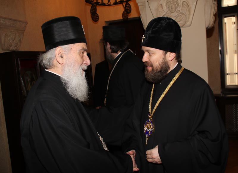 The Serbian Patriarch met with the Metropolitan of Volokolamsk