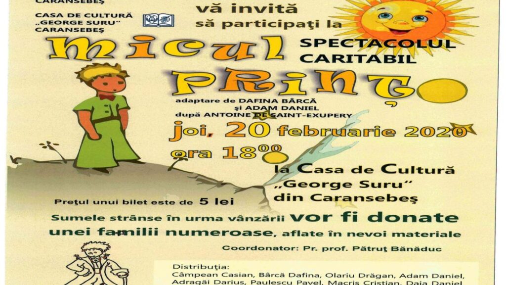 Spectacol caritabil la Casa de Cultură din Caransebeș