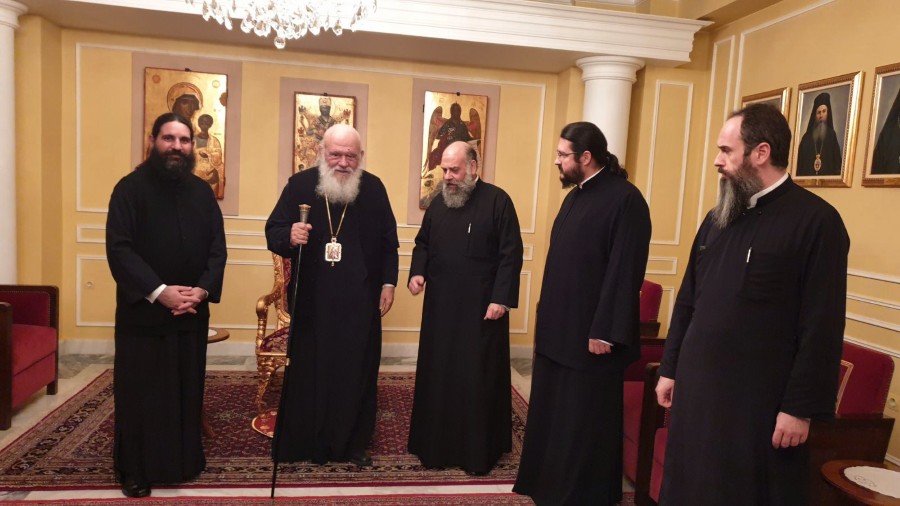 Η επίσκεψη του Αρχιεπισκόπου στο Επισκοπείο της Ι.Μ. Θεσσαλιώτιδος