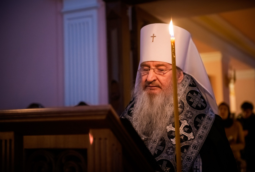 В понедельник первой седмицы Великого поста митрополит Феофан совершил чтение канона преподобного Андрея Критского в Богородицком монастыре Казани