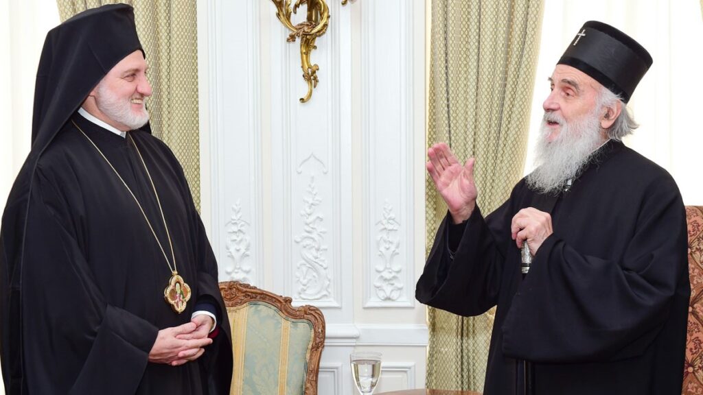Patriarhul Irineu în SUA. Întâlnire cu Arhiepiscopul Elpidofor